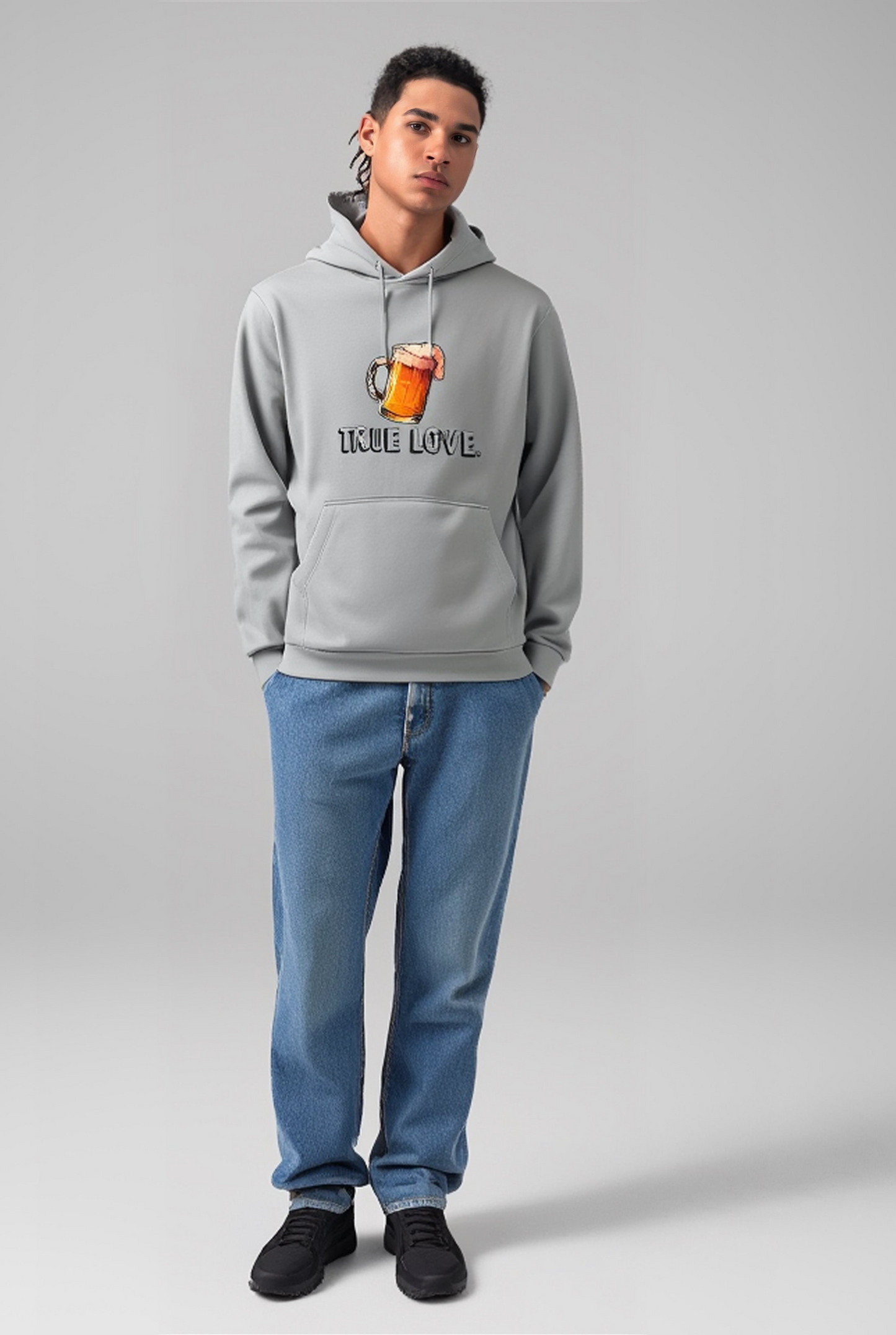 „True Love“ Bier Hoodie Herren