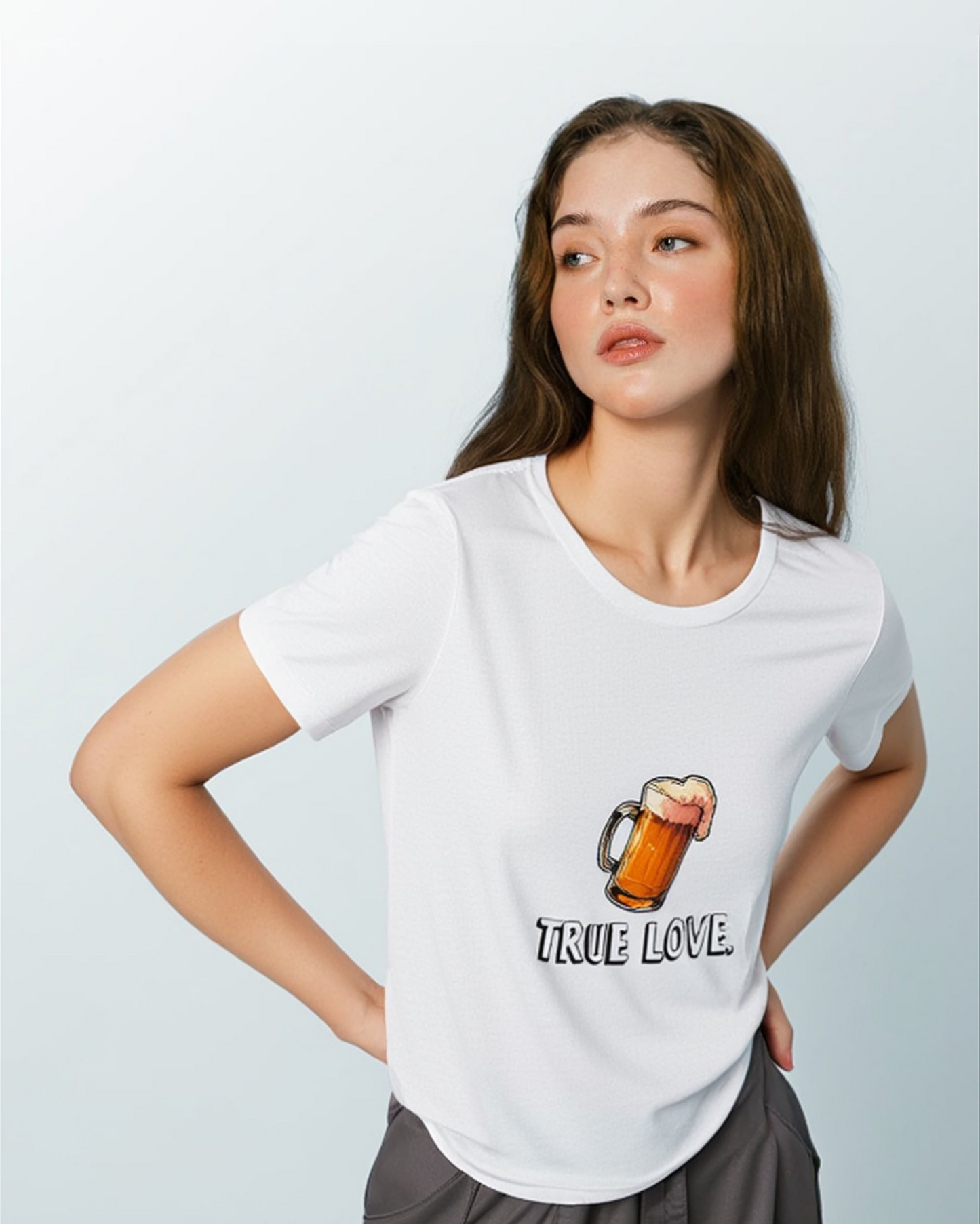 "True love" Bier T-Shirt Damen